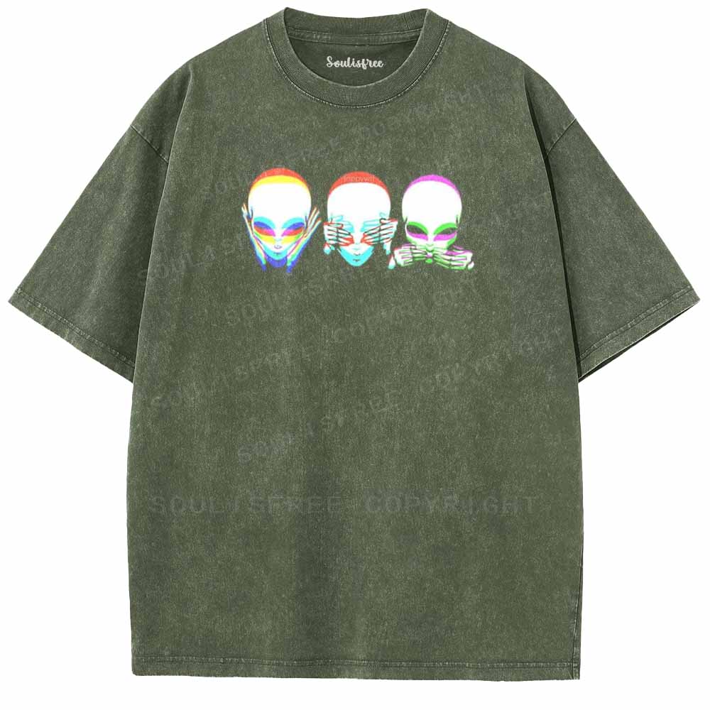 Soulisfree  See no evil, Hear no evil, Speak no evil Washed Tee