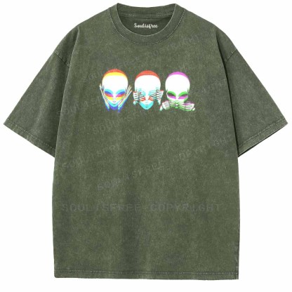 Soulisfree  See no evil, Hear no evil, Speak no evil Washed Tee