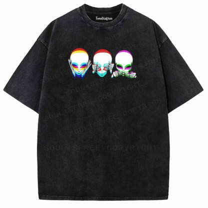 Soulisfree  See no evil, Hear no evil, Speak no evil Washed Tee