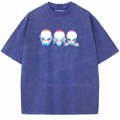 Soulisfree  See no evil, Hear no evil, Speak no evil Washed Tee