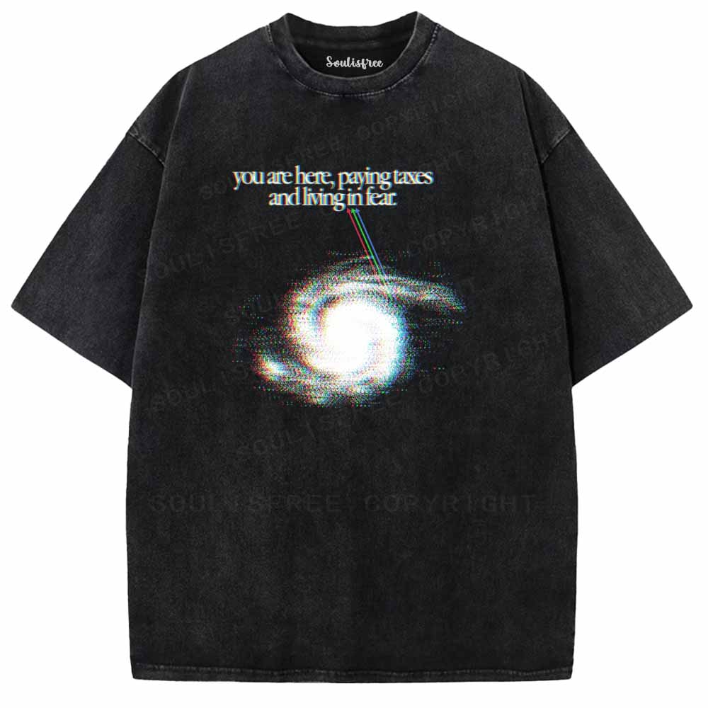 Soulisfree  You Are Here Washed Tee