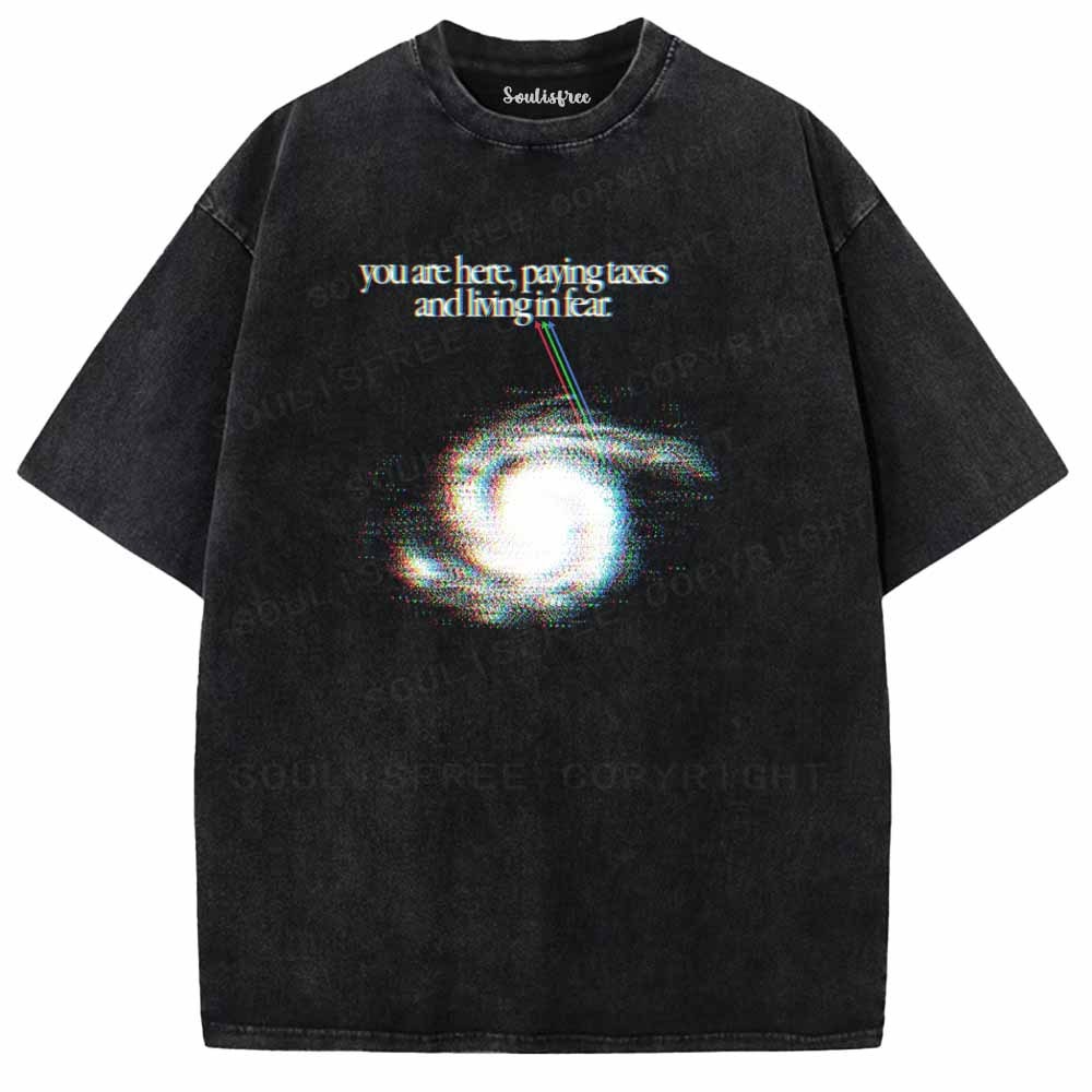 Soulisfree  You Are Here Washed Tee