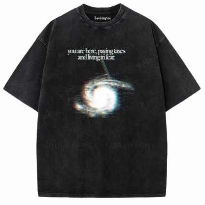 Soulisfree  You Are Here Washed Tee