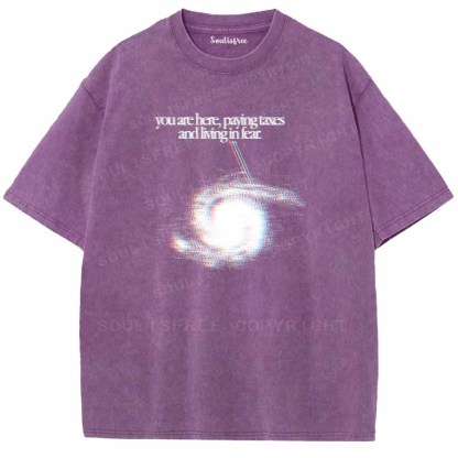 Soulisfree  You Are Here Washed Tee