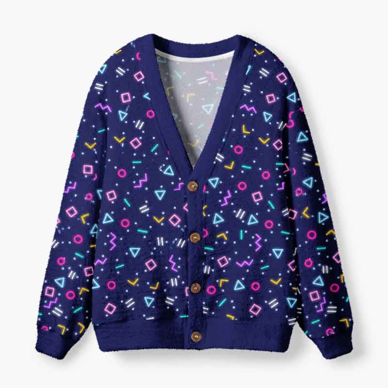 Soulisfree The Language Of A Digital Dream Fuzzy Cardigan Sweater