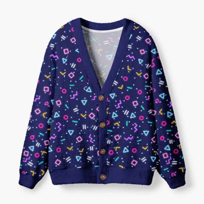 Soulisfree The Language Of A Digital Dream Fuzzy Cardigan Sweater