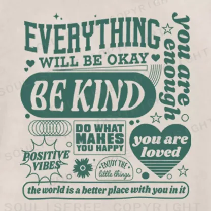 EVERYTHING WILL BE OKAY  Washed Hoodie