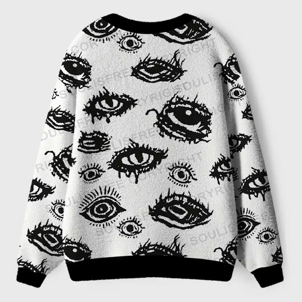 Surreal Eyes Cardigan Sweaters