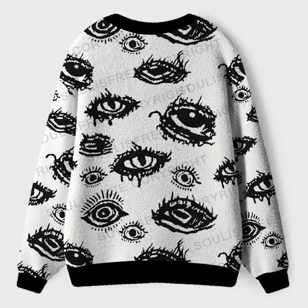 Surreal Eyes Cardigan Sweaters