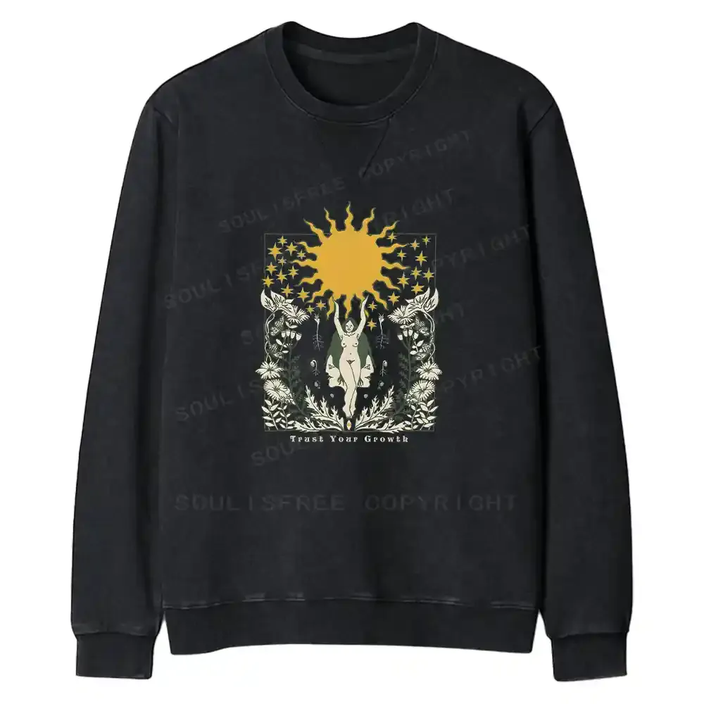 Trust Your Growth Fit Washed Sweatshirt