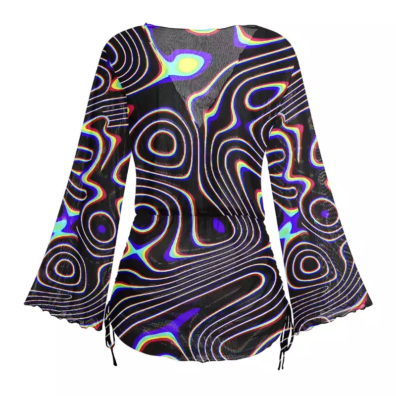 Soulisfree Psy Current – Liquid Energy Sheer Mesh Cover Up