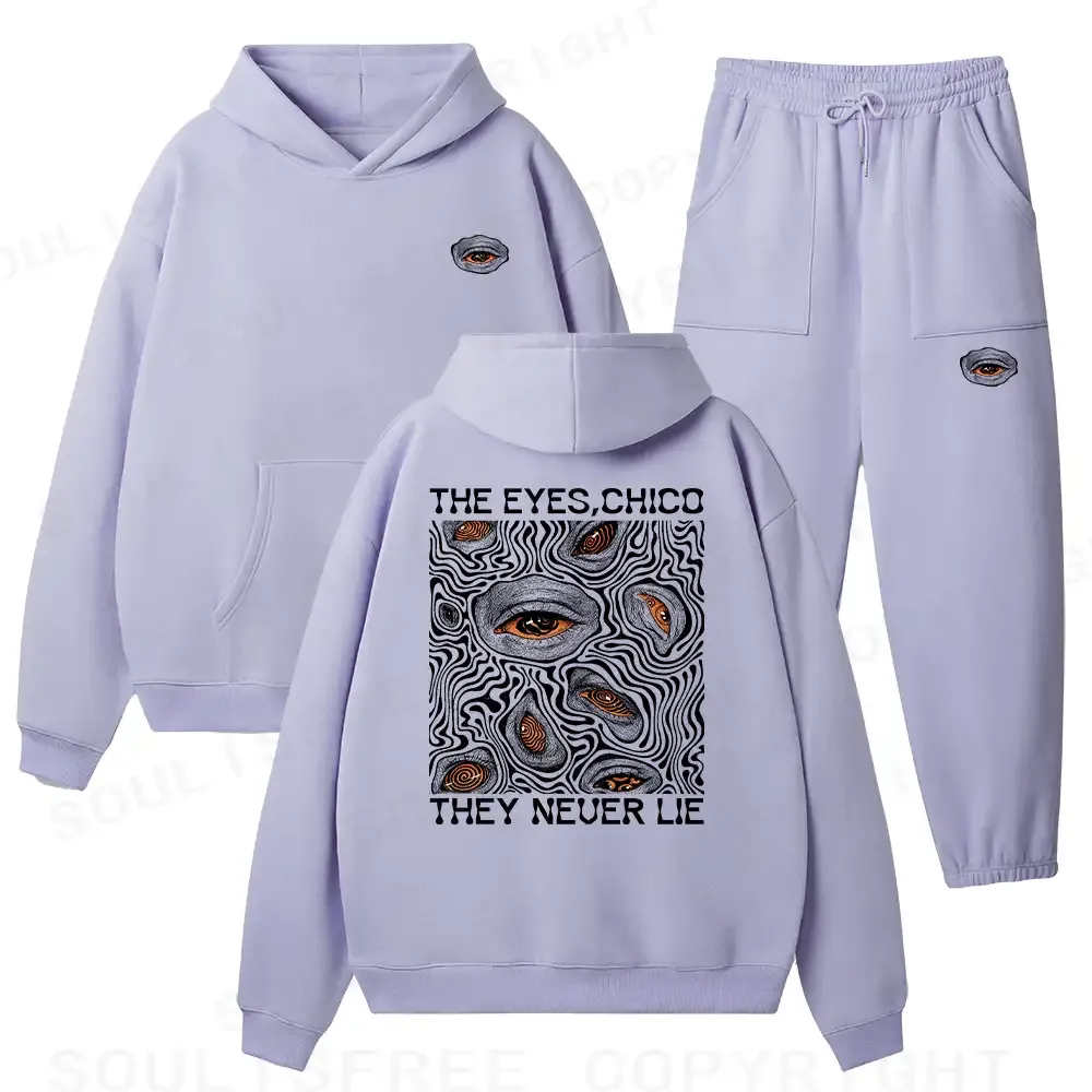 Designed Eyes don't lie Fleece Hoodie Set