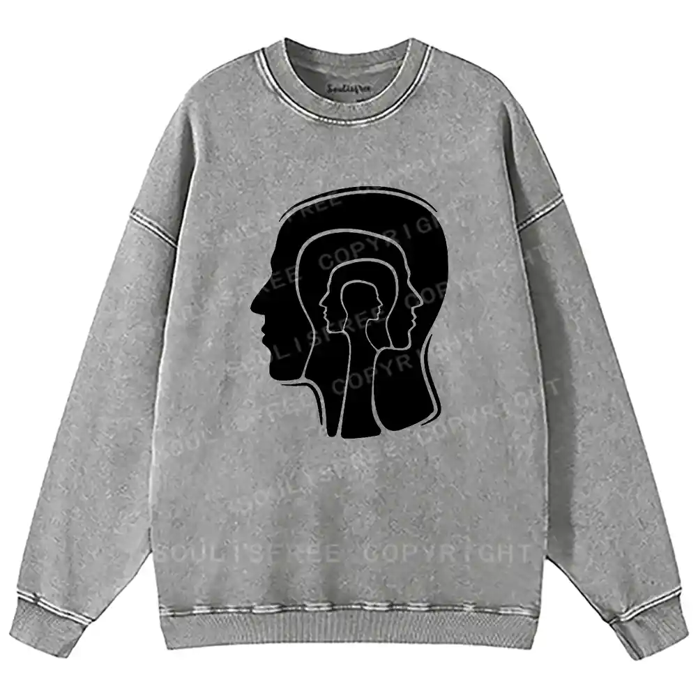 Mind Layers Washed Sweatshirts