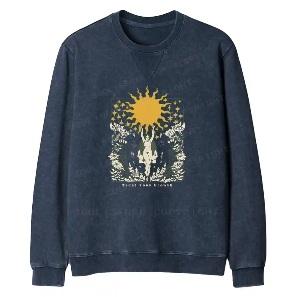 Trust Your Growth Fit Washed Sweatshirt