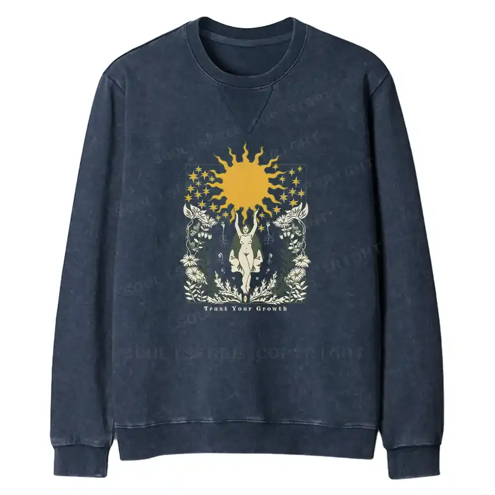 Trust Your Growth Fit Washed Sweatshirt