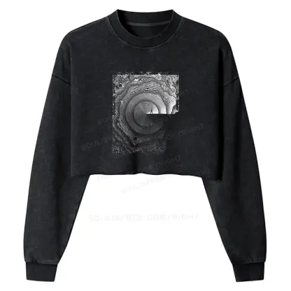 Breaking Rejection Washed Cropped Sweatshirt