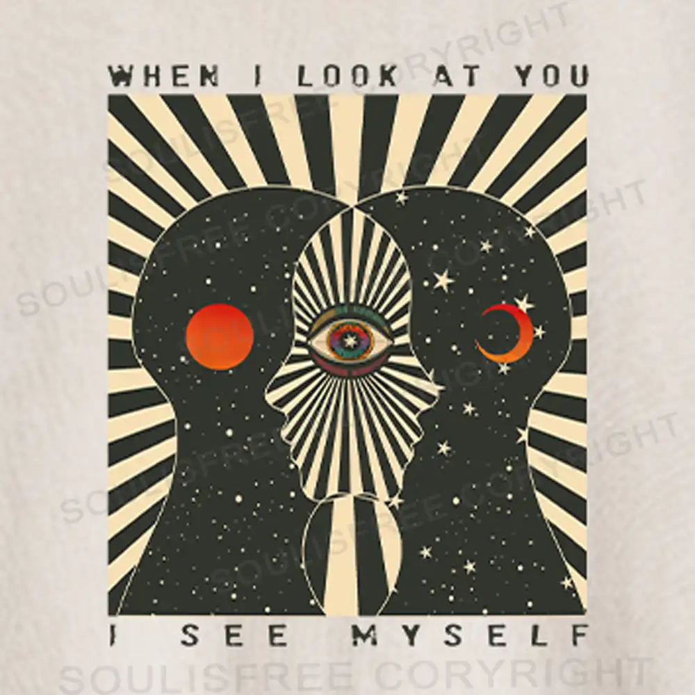 Reflections of the Soul Washed Space T-shirt Washed Crop T-shirt