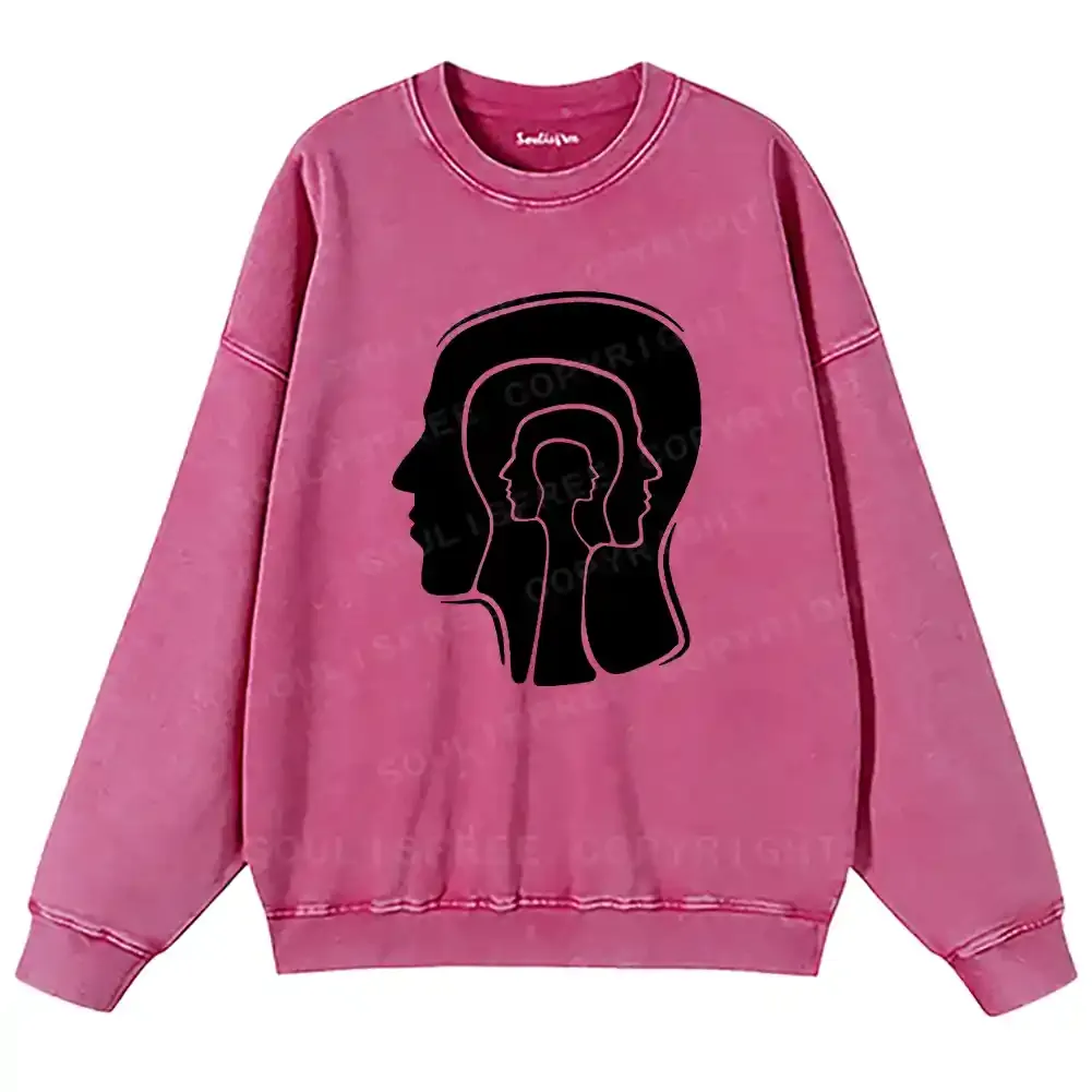 Mind Layers Washed Sweatshirts