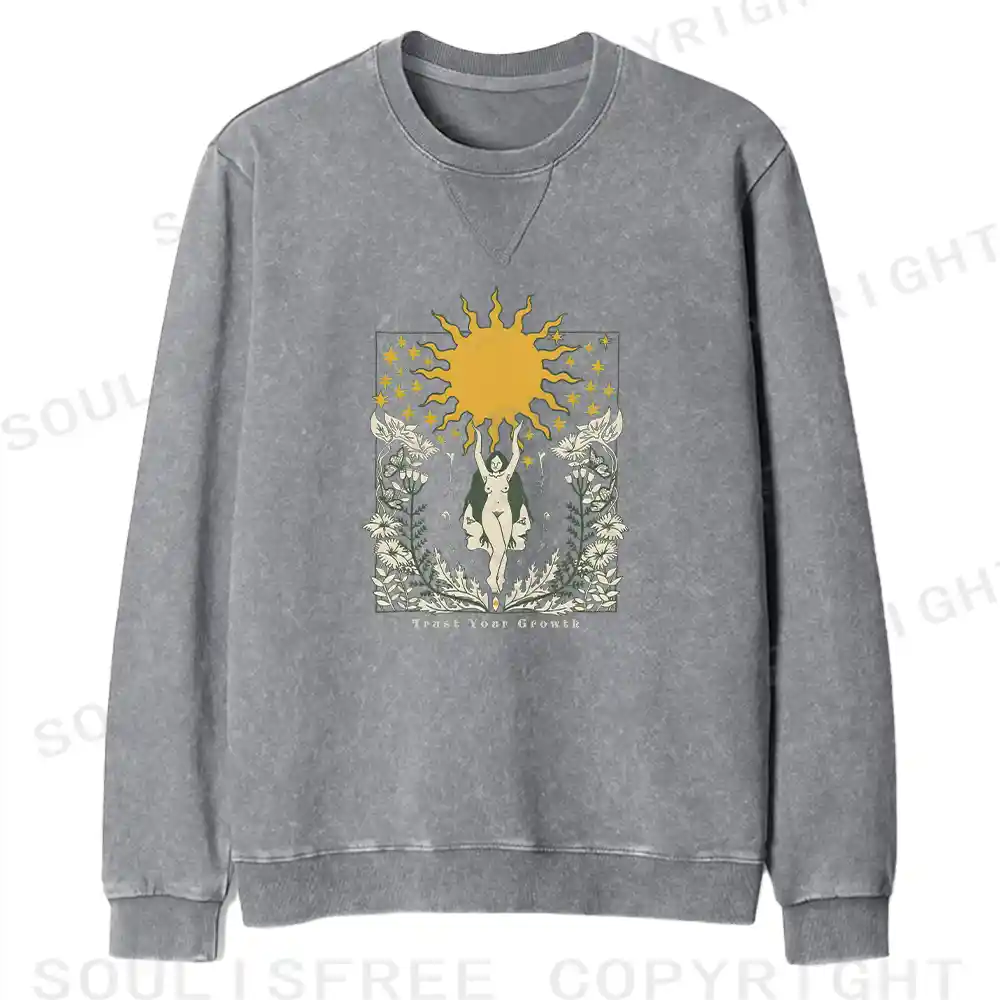 Trust Your Growth Fit Washed Sweatshirt