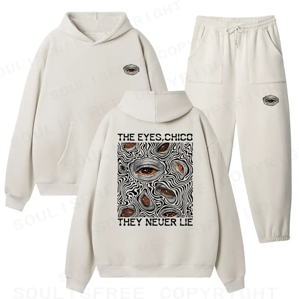 Eyes don't lie Fleece Hoodie Set