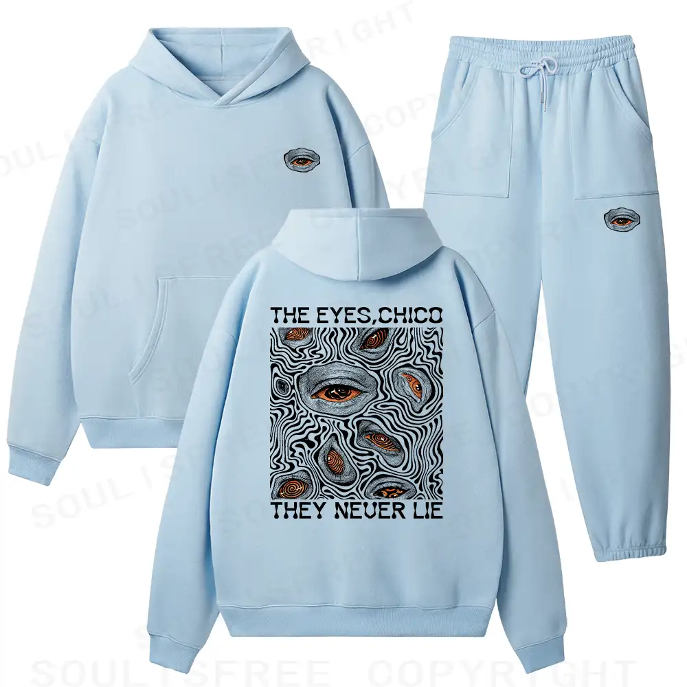 Eyes don't lie Fleece Hoodie Set