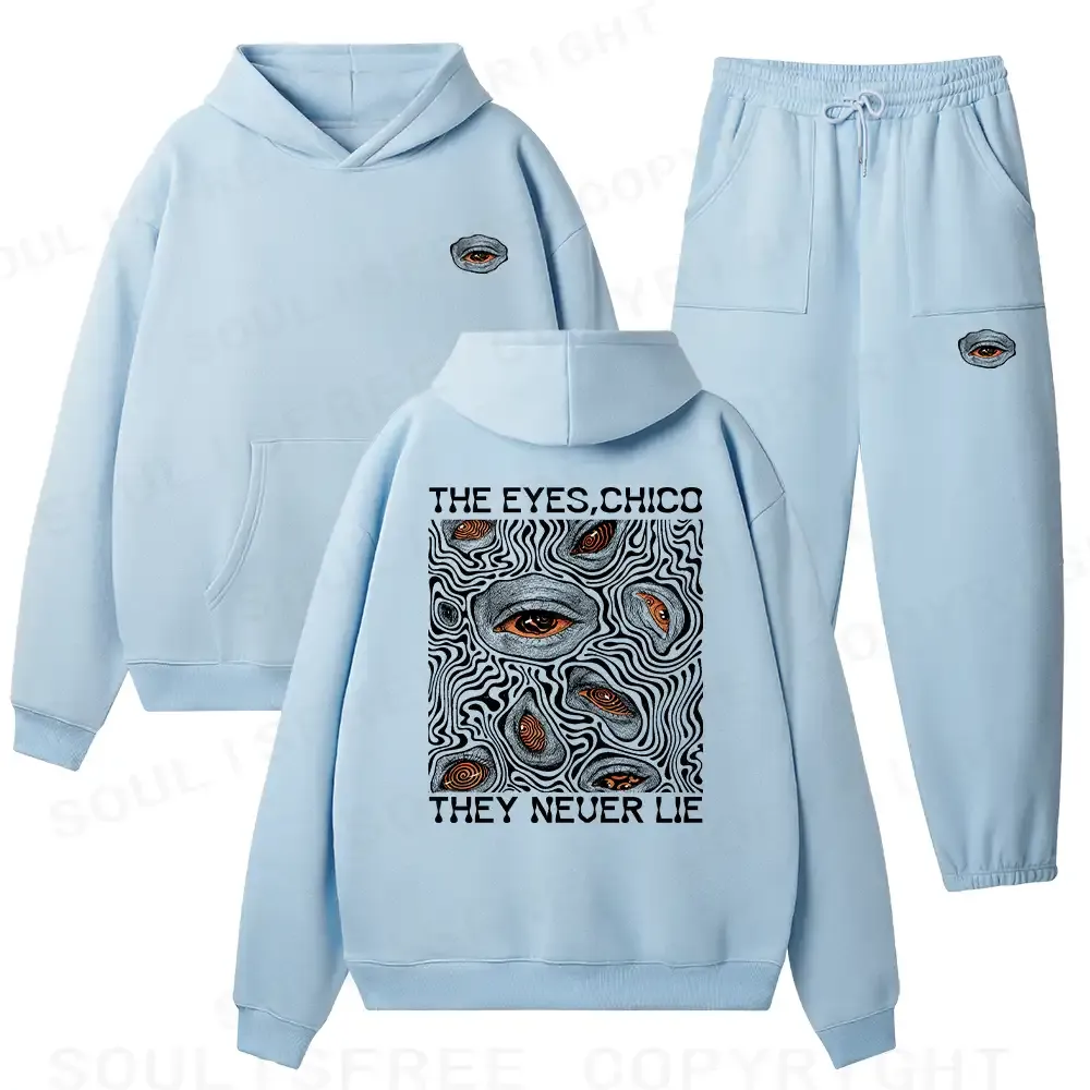 Eyes don't lie Fleece Hoodie Set