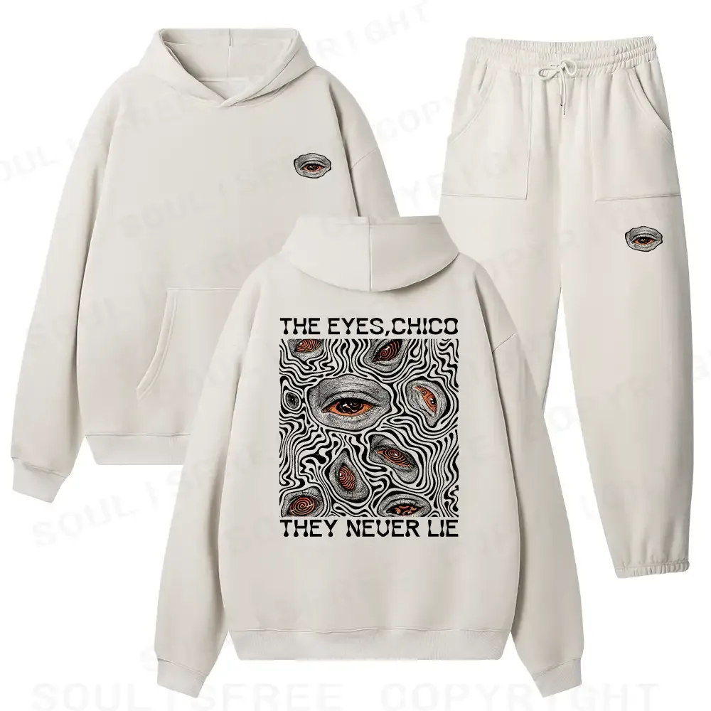 Eyes don't lie Fleece Hoodie Set