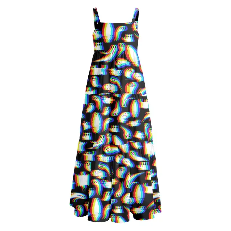 Soulisfree Aura Gradient Third Eye Boho Maxi Dress