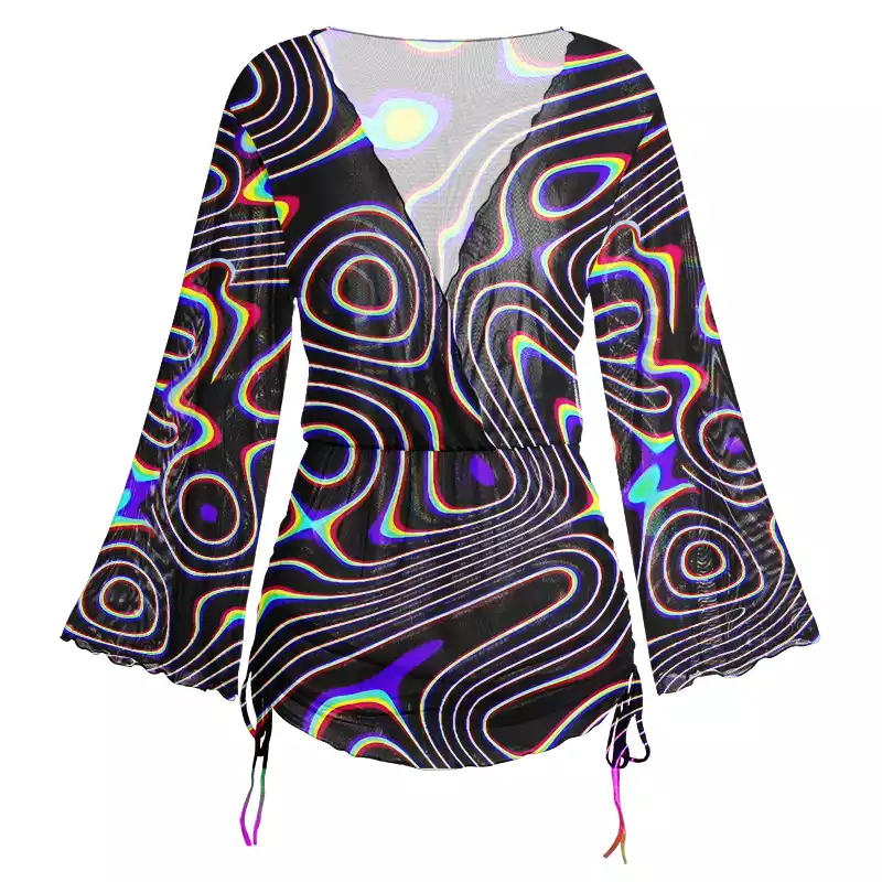 Soulisfree Psy Current – Liquid Energy Sheer Mesh Cover Up