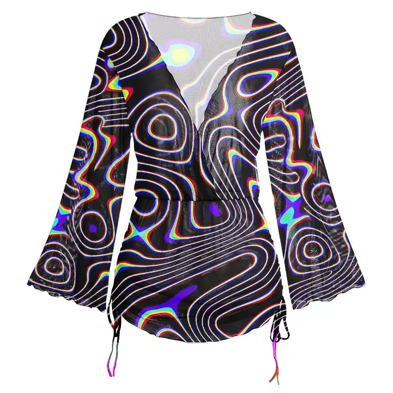 Soulisfree Psy Current – Liquid Energy Sheer Mesh Cover Up