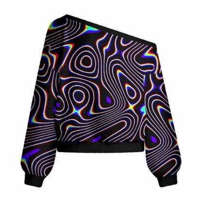 Soulisfree Psy Current – Liquid Energy Women's Fuzzy Crewneck Sweater