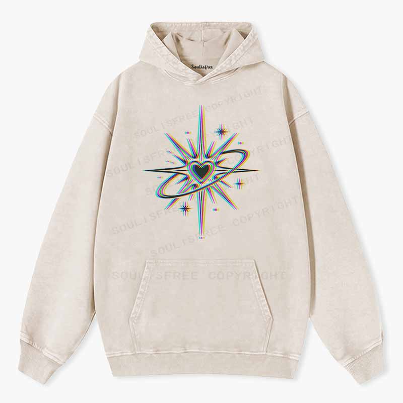 Soulisfree  Chromatic Cosmic Love Washed Hoodie