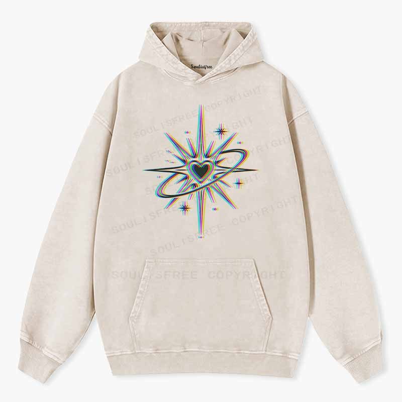 Soulisfree  Chromatic Cosmic Love Washed Hoodie