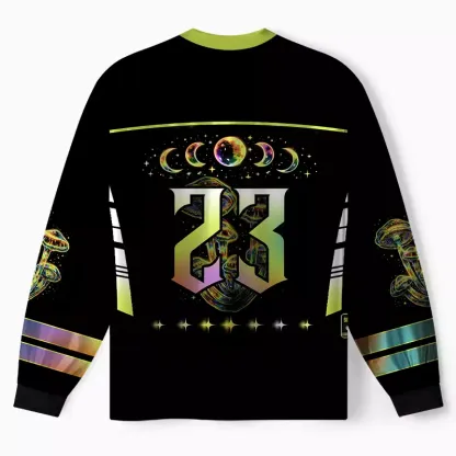 Soulisfree Psychedelic Moonphase Mushroom Long Sleeve Jersey