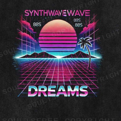 Soulisfree Retro Wave Sunset Washed Tee