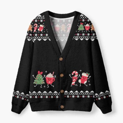 Soulisfree The Little Joys Of Christmas Fuzzy Cardigan Sweater