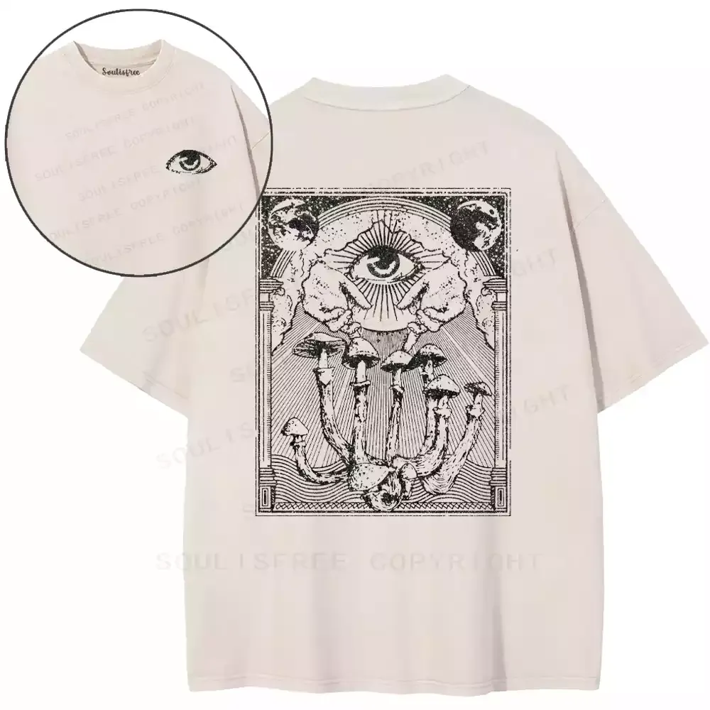 Sacred Eye Mushroom Washed T-shirt