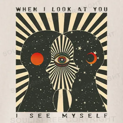 Reflections of the Soul Washed Space T-shirt Basic Washed T-shirt