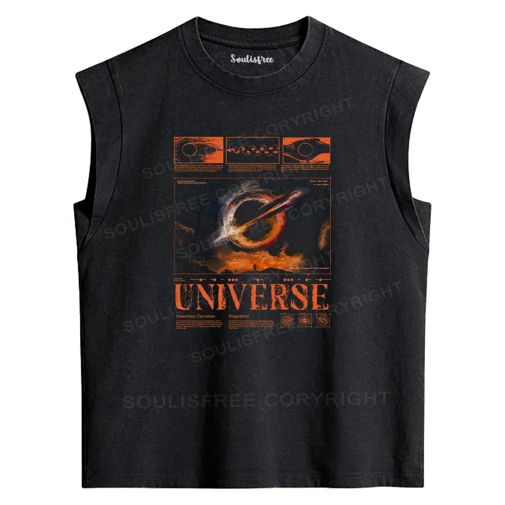 Designed The Cycle Ends Washed Tank Tops