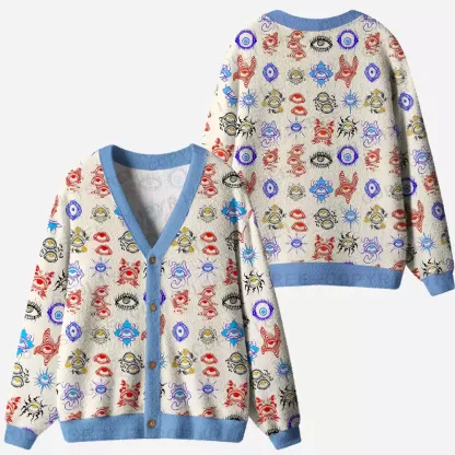 Eyes of Awareness Ugly Cardigan Sweaters