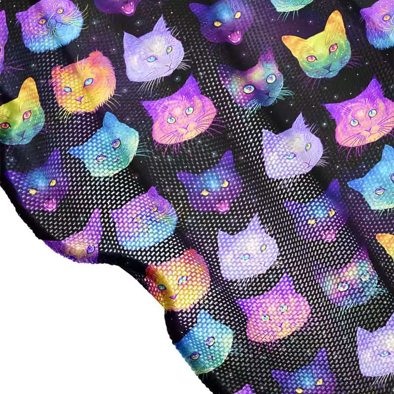 Soulisfree Cosmic Cats Sheer Mesh Cover Up