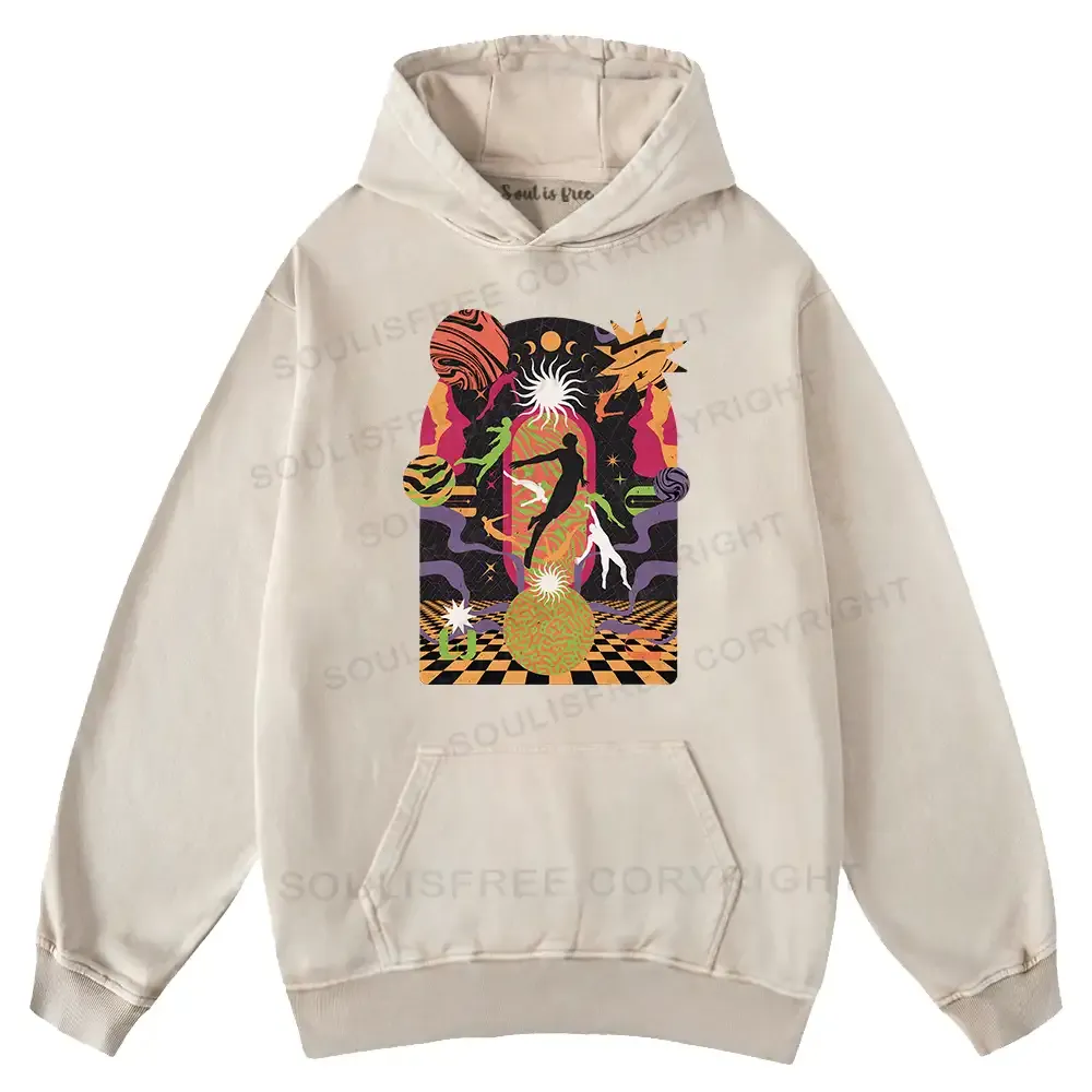 Designed Flee Washed Hoodie