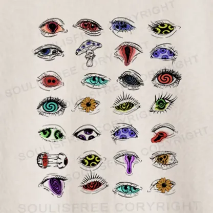 The Psychedelic Eyes Of All Beings Washed Crop T-shirt