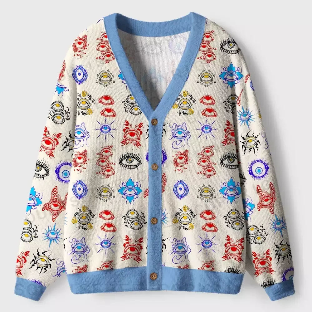 Eyes of Awareness Ugly Cardigan Sweaters