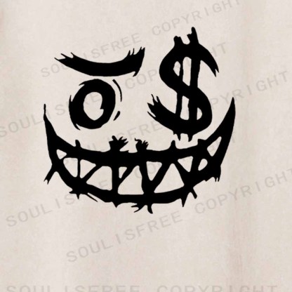 Soulisfree Fashion Smiley Washed Tee