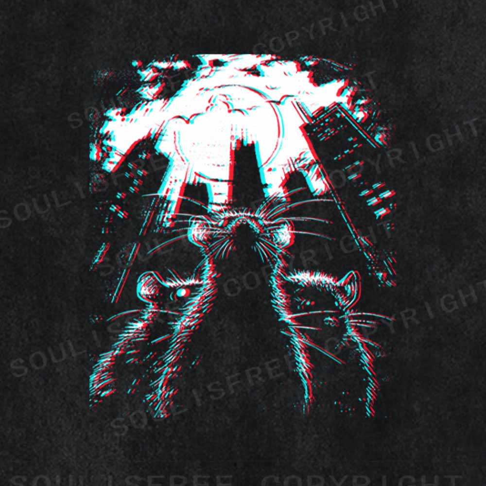 Soulisfree  Glitch Rat City  Washed Tee