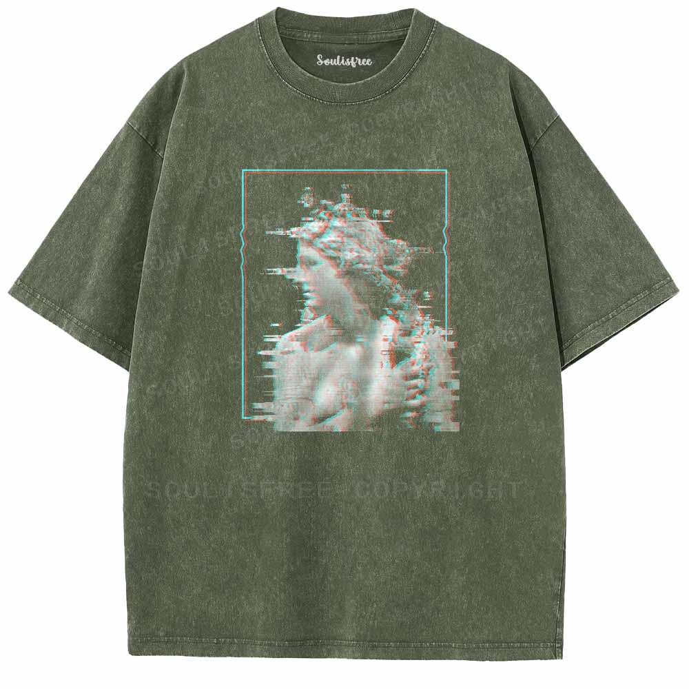 Soulisfree Cyber Classical Statue Washed Tee