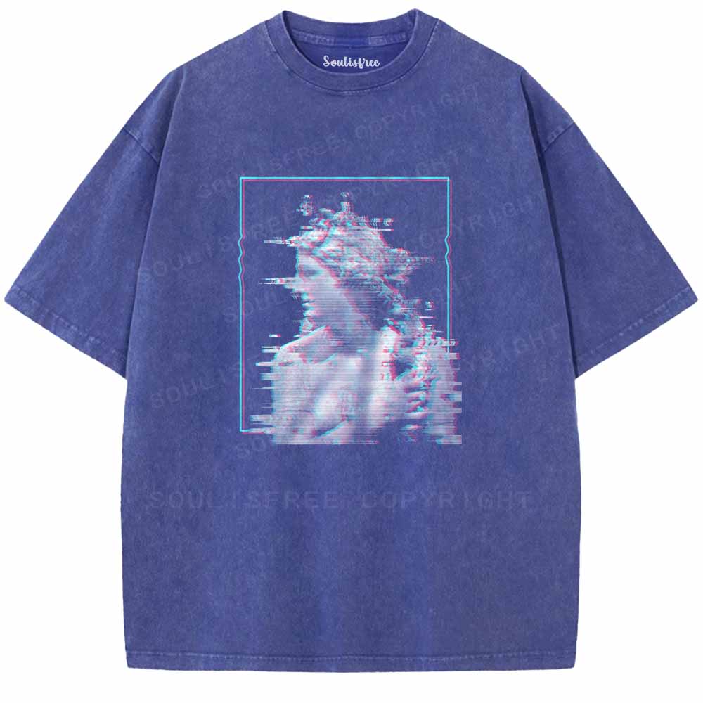 Soulisfree Cyber Classical Statue Washed Tee