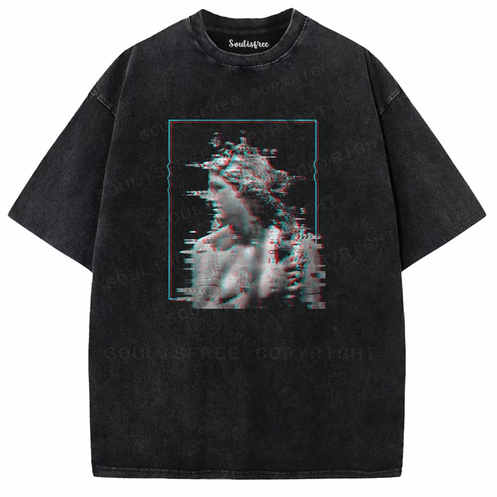 Soulisfree Cyber Classical Statue Washed Tee