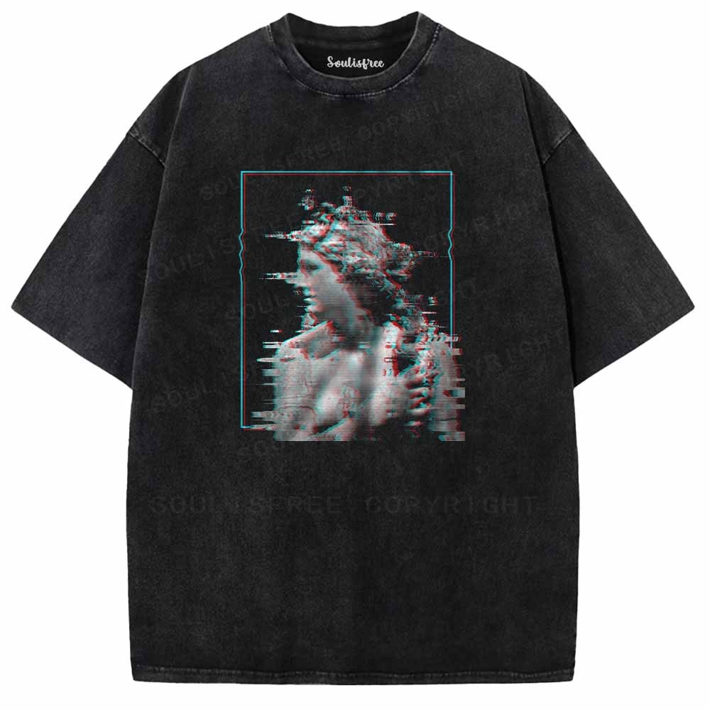 Soulisfree Cyber Classical Statue Washed Tee